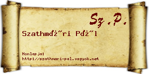 Szathmári Pál névjegykártya