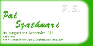 pal szathmari business card